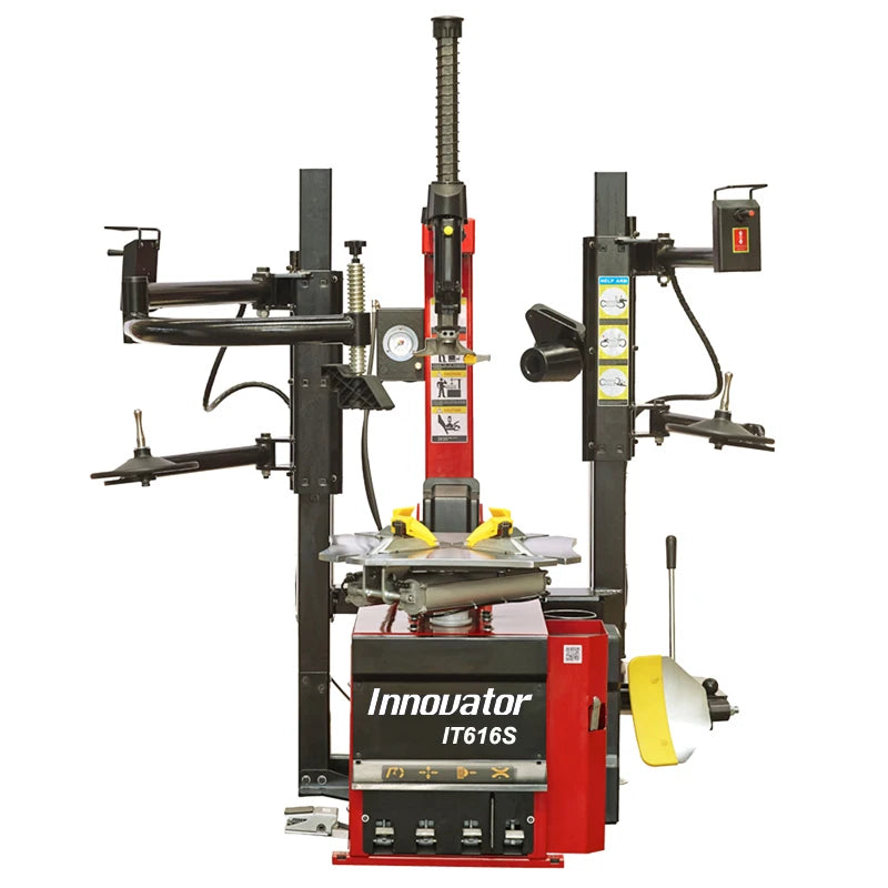 Tyre Changer Machine 2 Helper Arms Motorcycle Tyre Changing Machine Tilt Back Column Motorbike Tyre Changing 26 Inch Automatic
