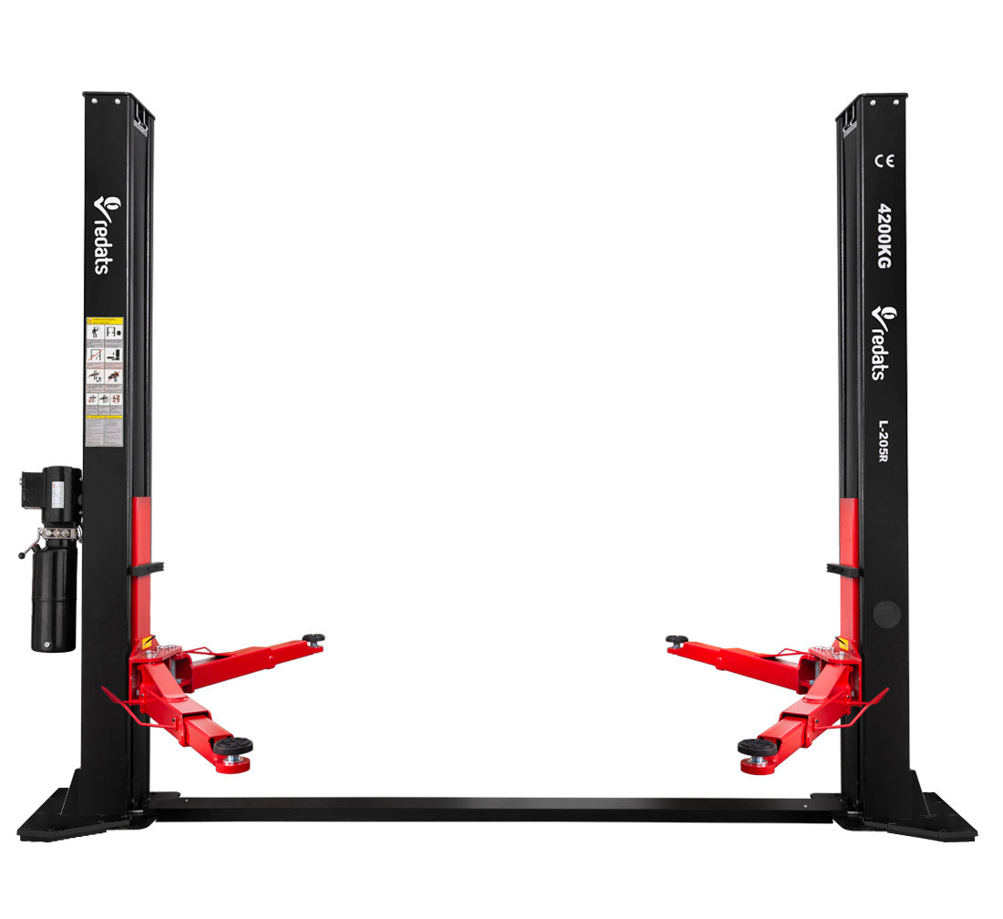 Pont élévateur 2 colonnes 4,2 Tonnes avec cadre de renfort en H, bras symétriques – L-205R – Redats