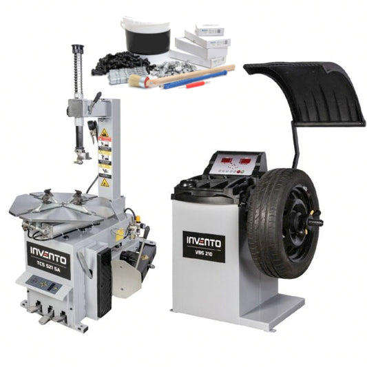 Pack Classic : Démonte-pneu 23″ + Equilibreuse 24″ avec pointeur Laser – INVENTO