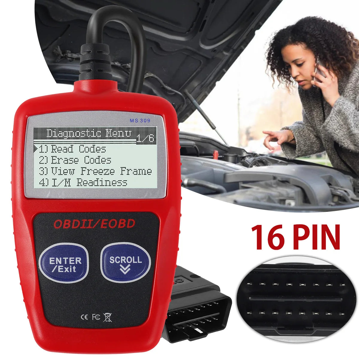 Lecteur de code de défaut de voiture, outil de diagnostic automatique, EAU multifonctionnel, lecture et effacement, OBD2