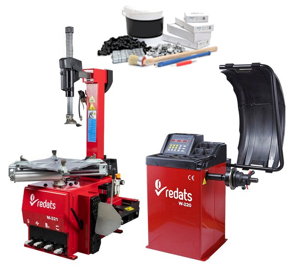 Démonte-pneu avec colonne basculante + Equilibreuse - Pack Essentiel - Redats