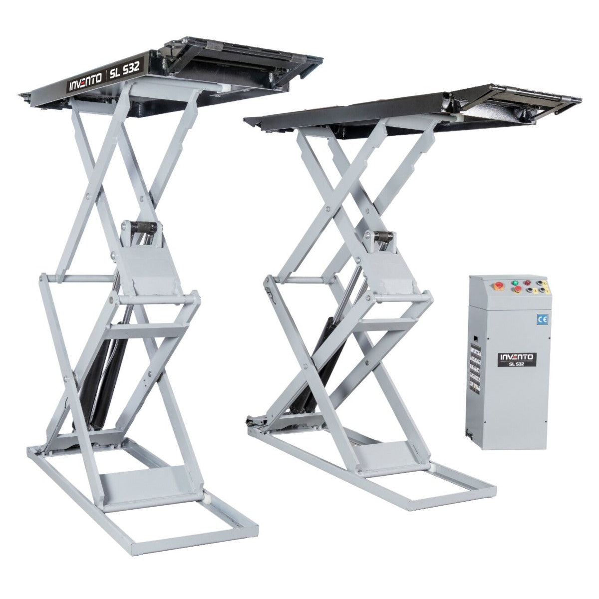 Pont élévateur double ciseaux – 3T – 1m90 – 230v ou 380v – INVENTO SL S32